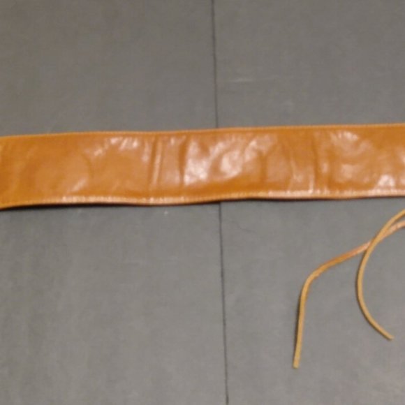 Athé Vanessa Bruno Brown Supple Leather Belt Suede Hearts Leather Tying Cords main image 6